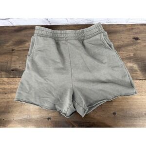 American Eagle Outfitters Men's French Terry Lounge Shorts Olive Grey Pockets M